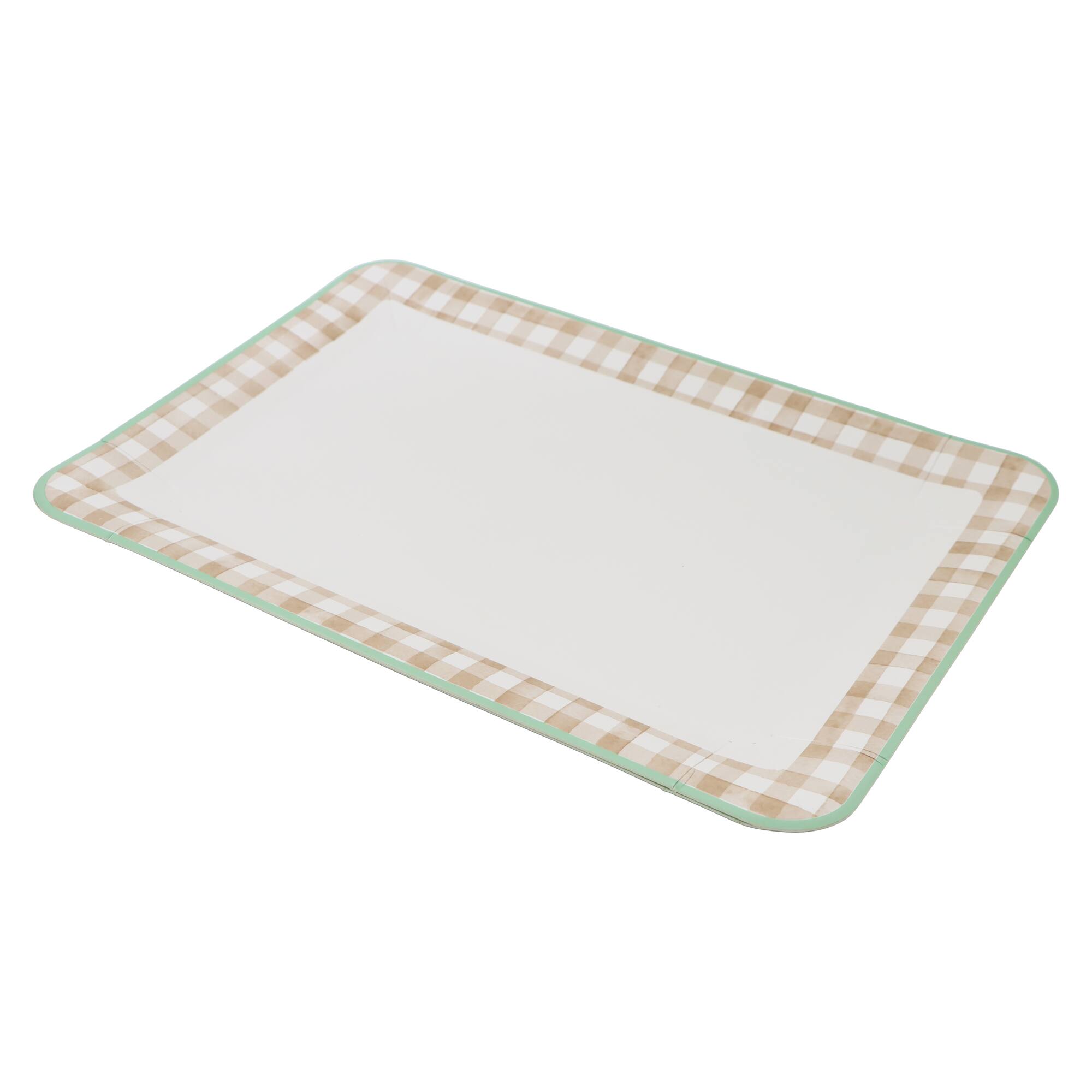 9" x 13" & White Gingham Paper Trays